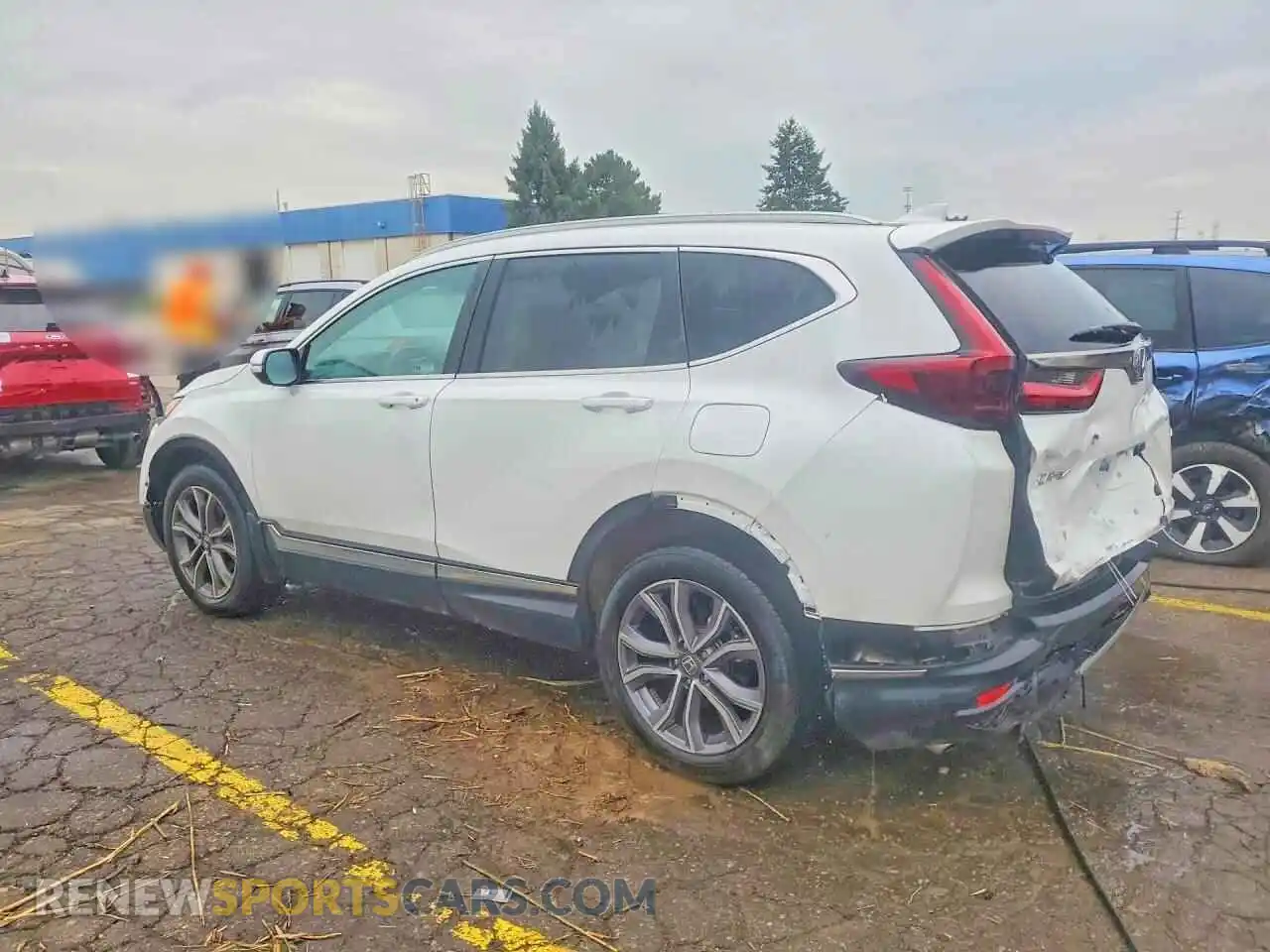 2 fotografías del automóvil dañado 5J6RW2H93ML001050 HONDA CRV 2021