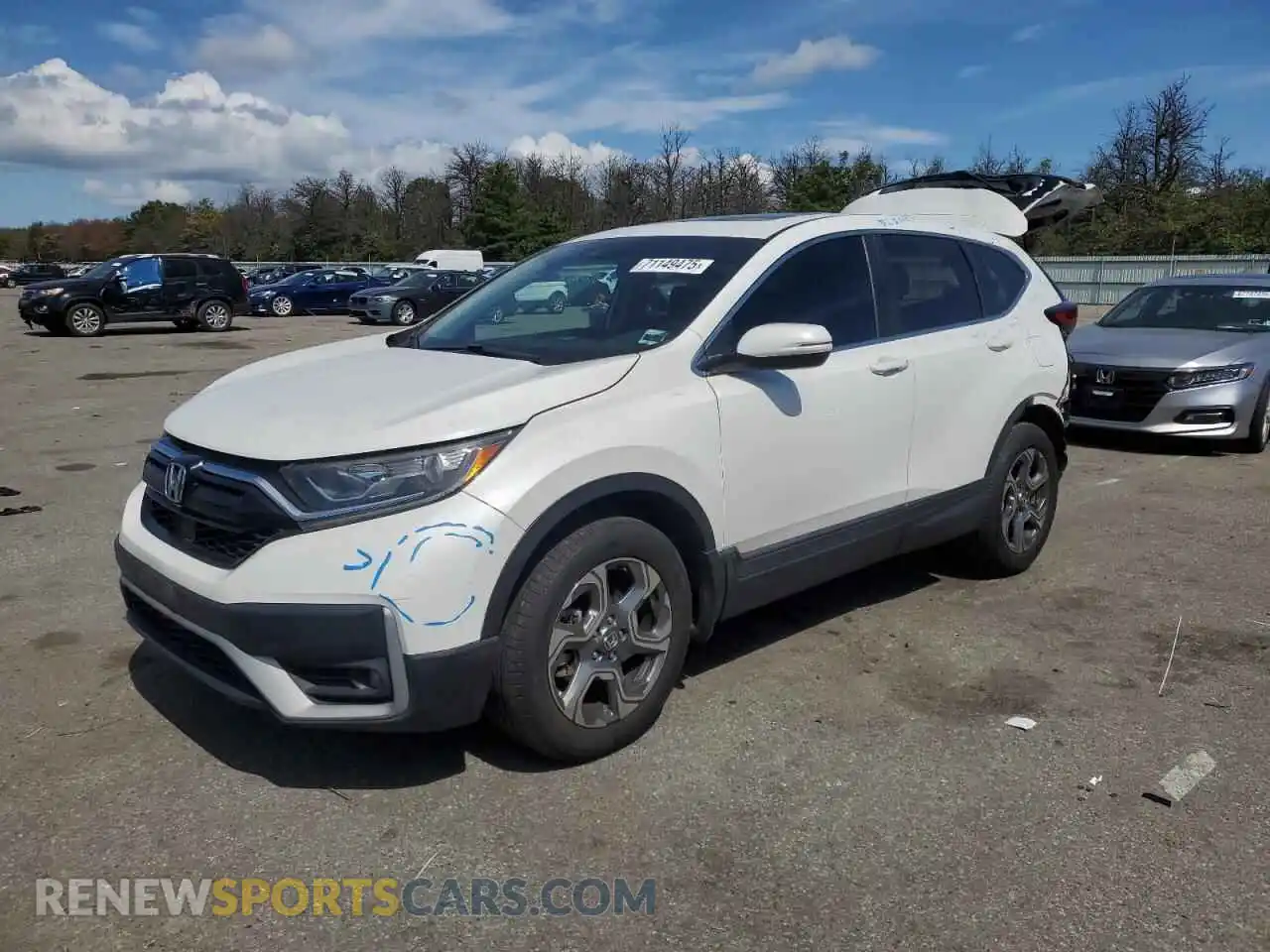 1 Photograph of a damaged car 2HKRW2H58NH607601 HONDA CRV 2022