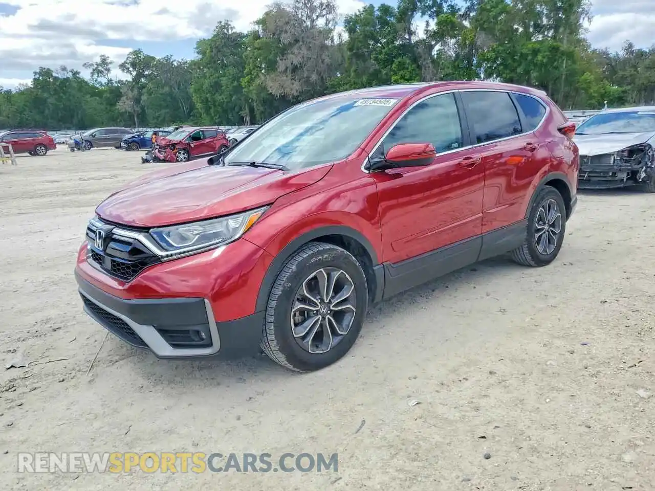 1 Photograph of a damaged car 5J6RW1H87NA016181 HONDA CRV 2022