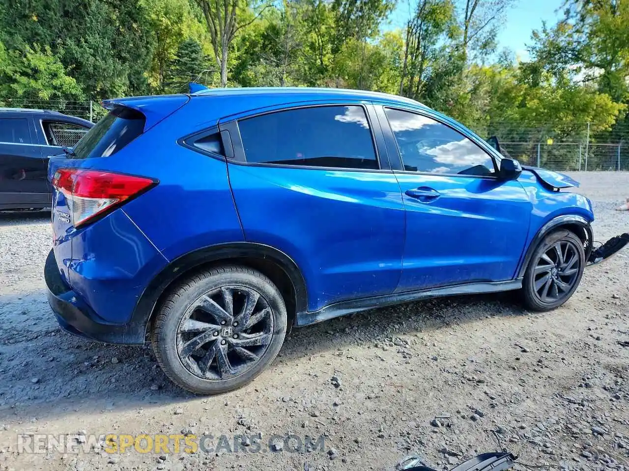 3 fotografías del automóvil dañado 3CZRU6H14MM733161 HONDA HR-V 2021