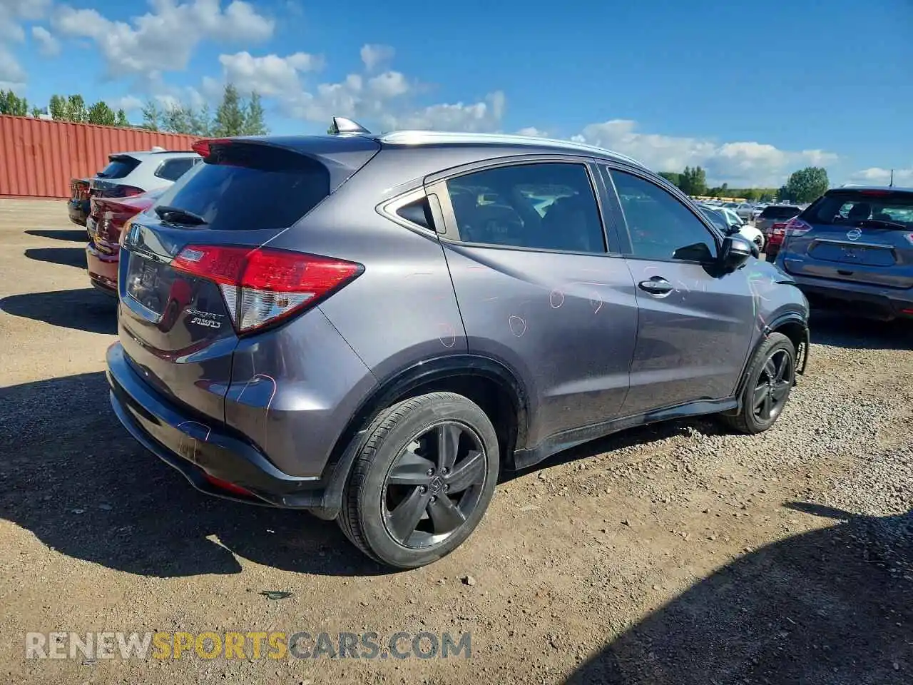 3 fotografías del automóvil dañado 3CZRU6H26MM100444 HONDA HR-V 2021