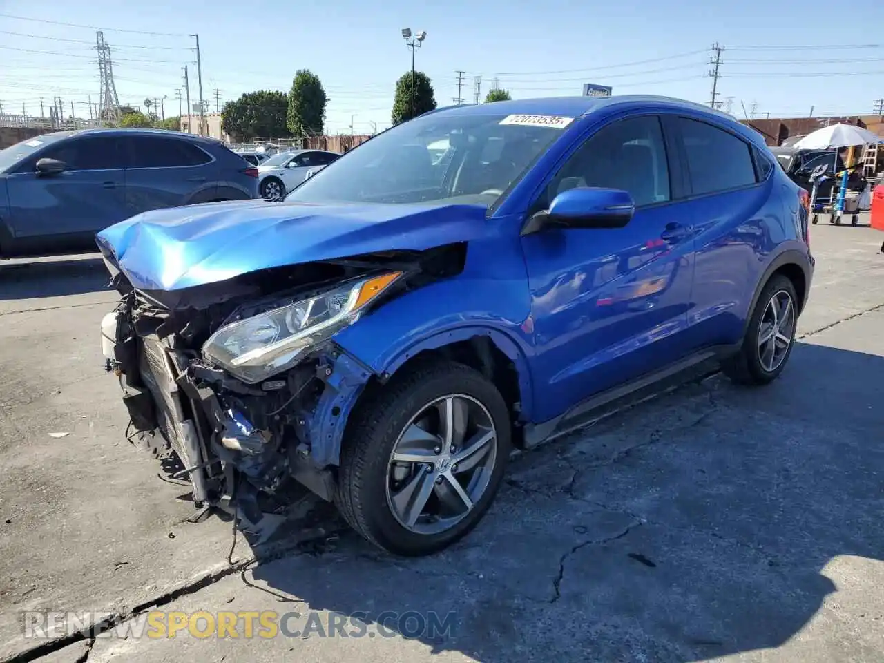 1 Photograph of a damaged car 3CZRU6H57MM744433 HONDA HR-V 2021