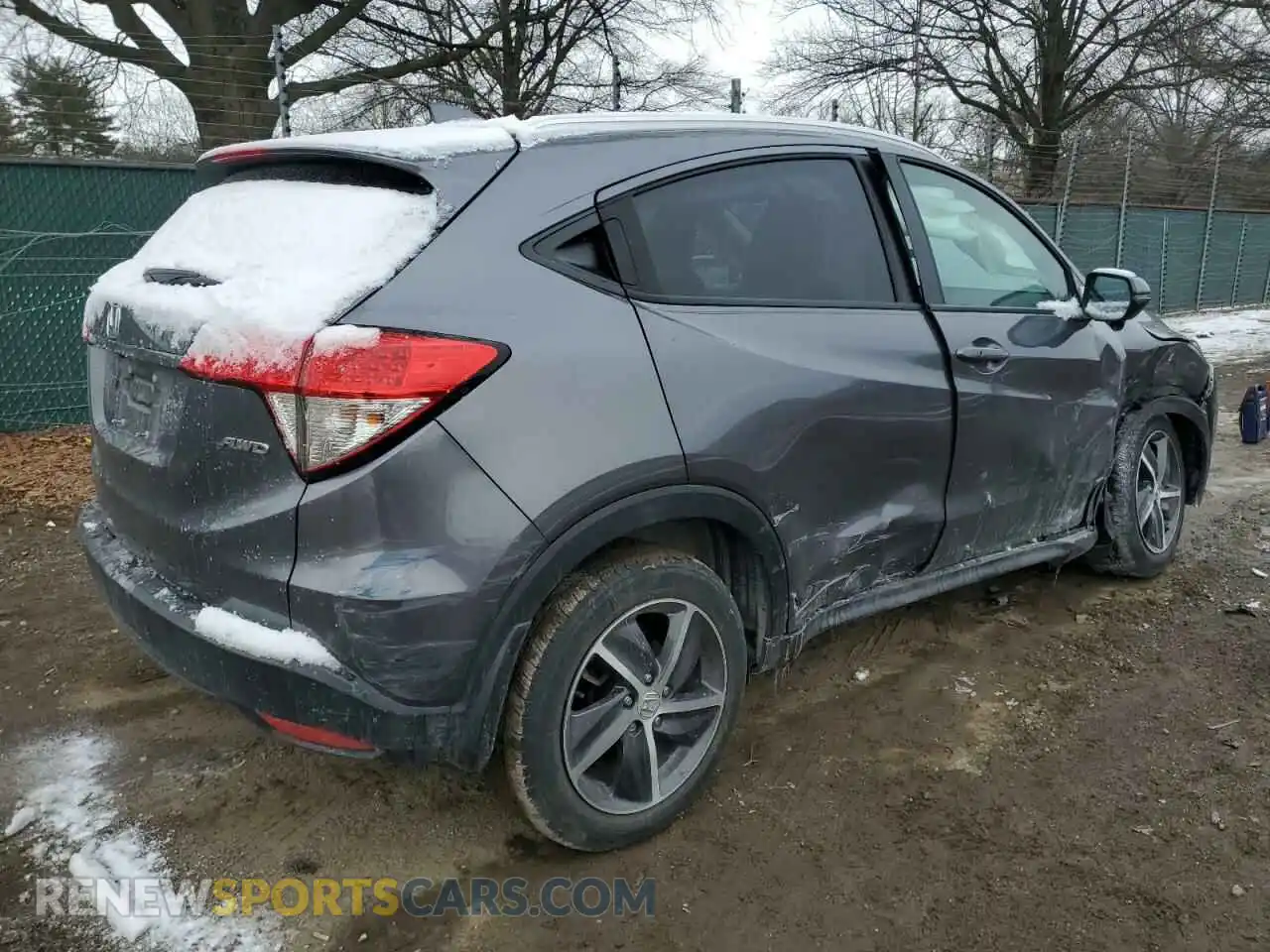 3 fotografías del automóvil dañado 3CZRU6H77MM703429 HONDA HR-V 2021