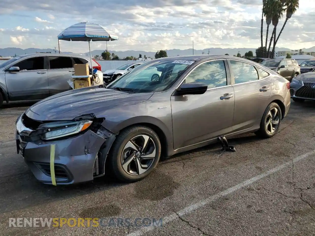 1 Photograph of a damaged car 19XZE4F56ME001122 HONDA INSIGHT 2021