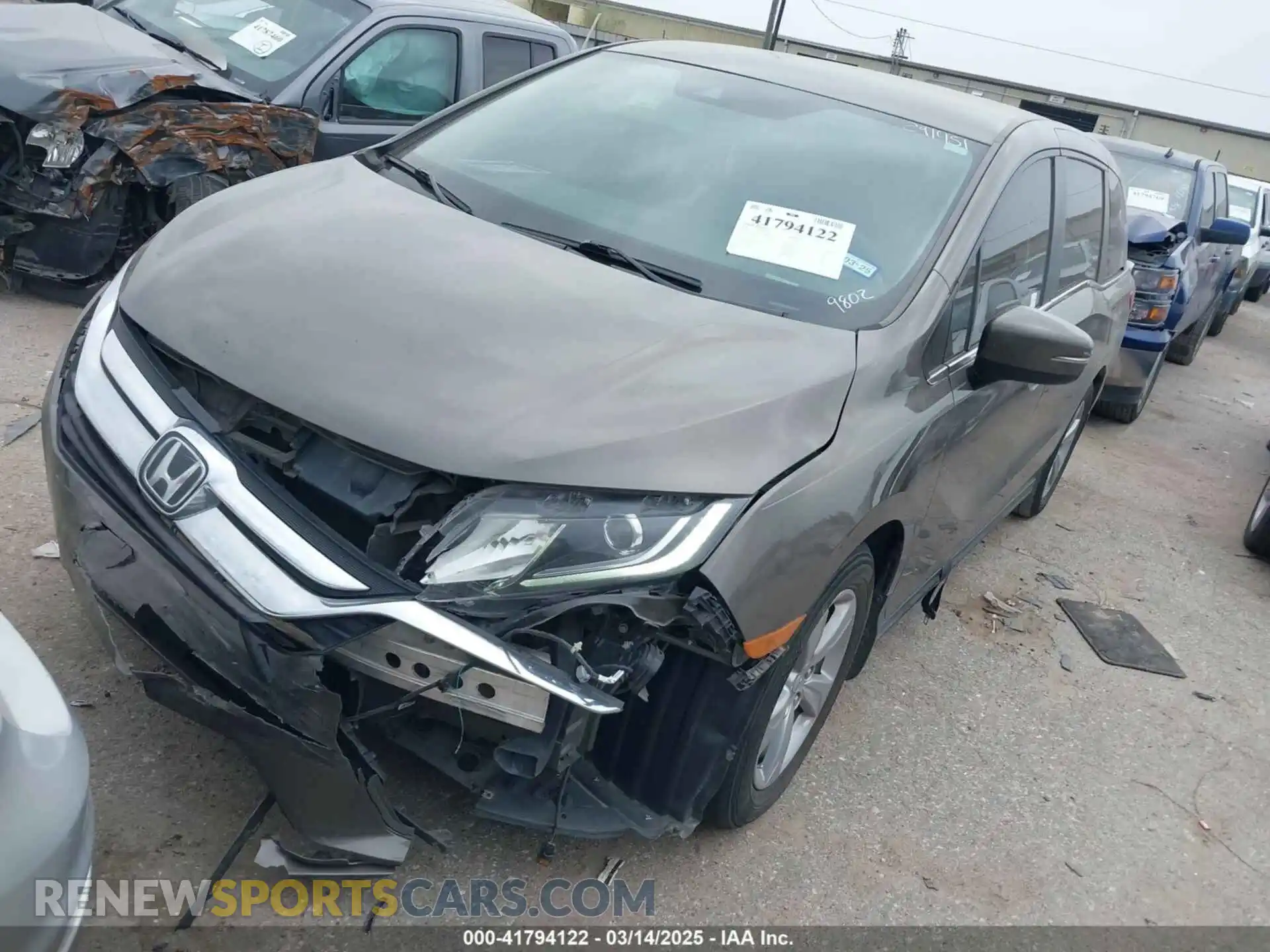 2 Photograph of a damaged car 5FNRL6H57KB049802 HONDA ODYSSEY 2019