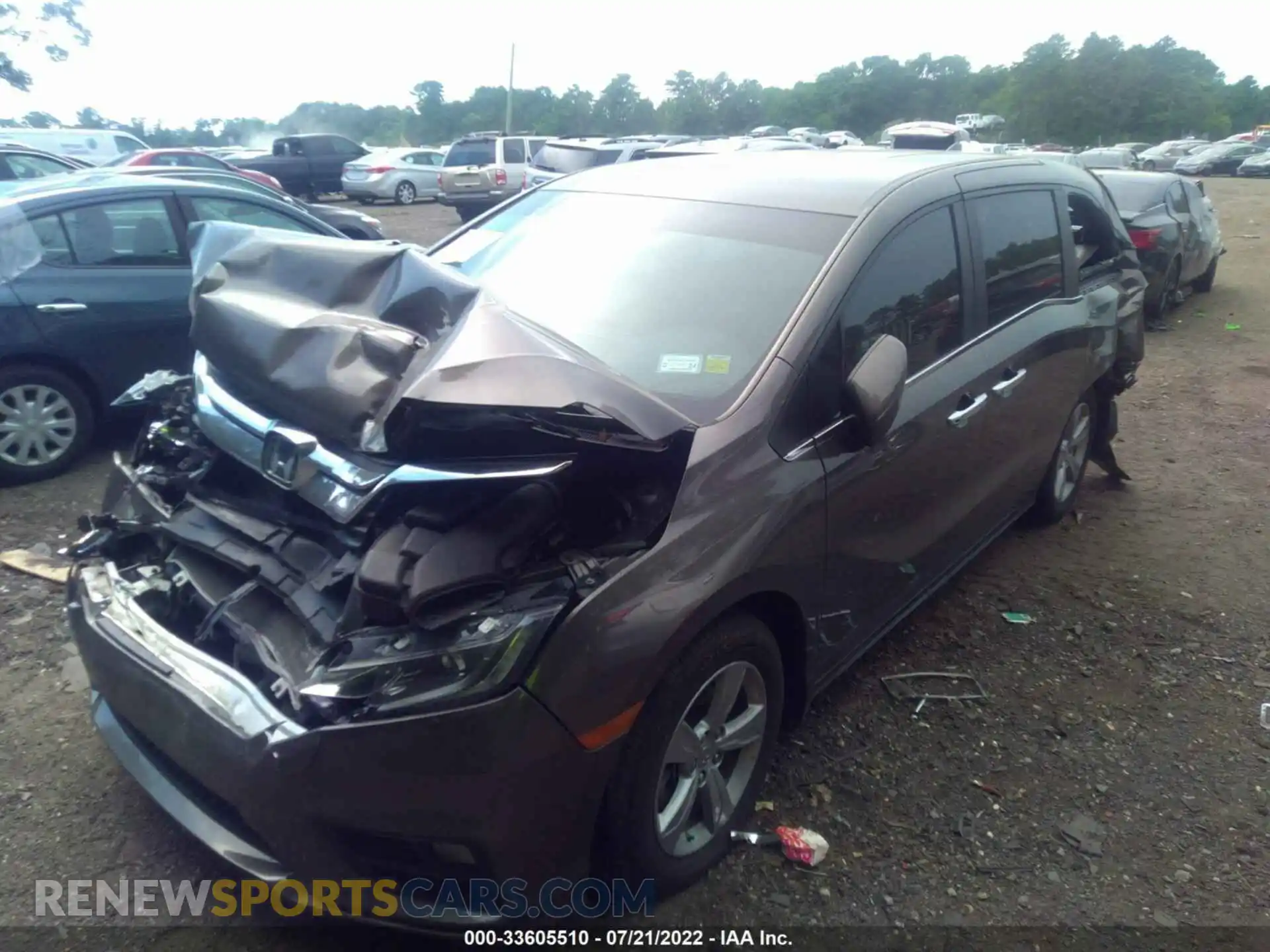 2 fotografías del automóvil dañado 5FNRL6H5XKB009410 HONDA ODYSSEY 2019
