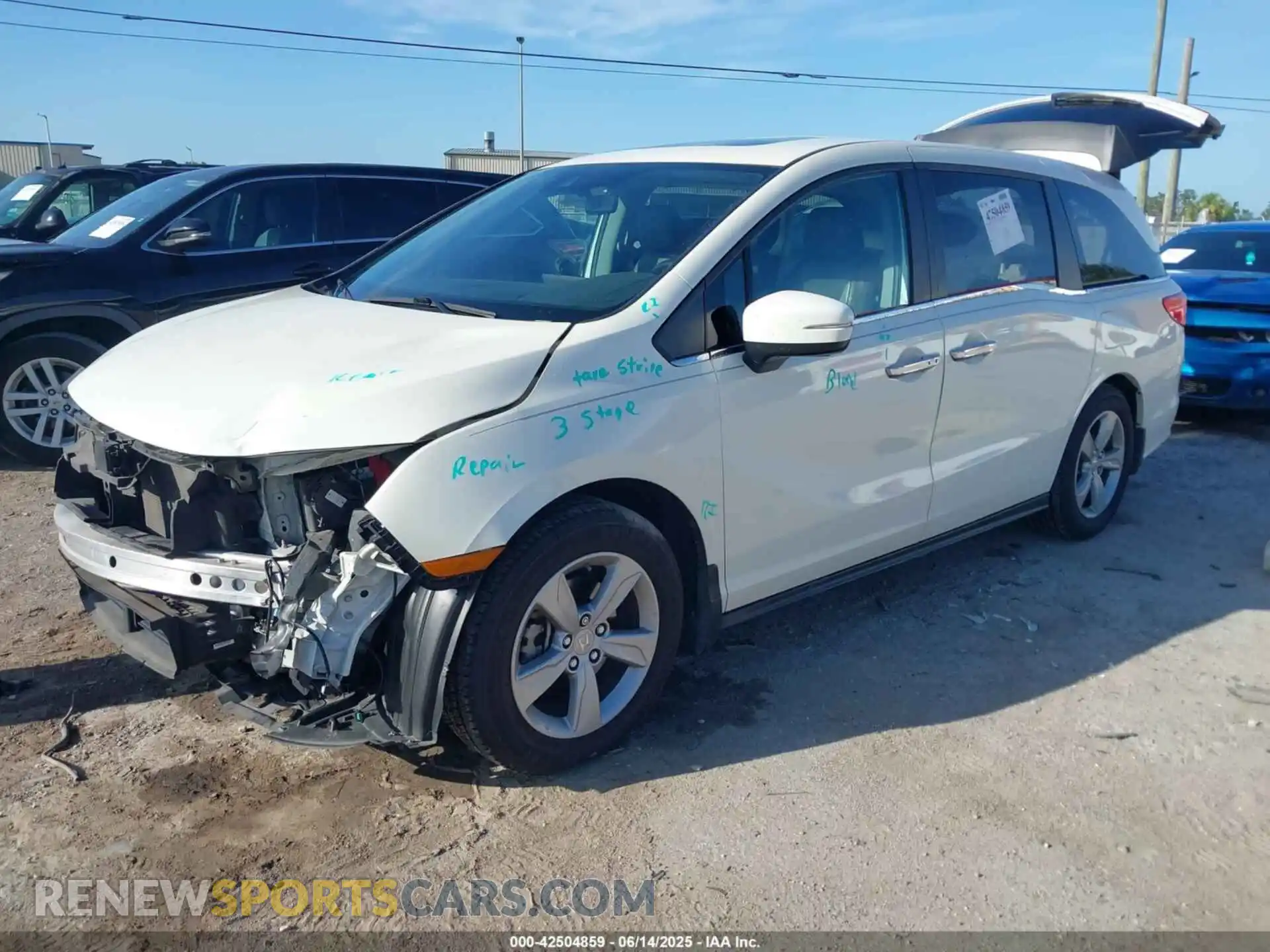 2 Photograph of a damaged car 5FNRL6H72KB020757 HONDA ODYSSEY 2019