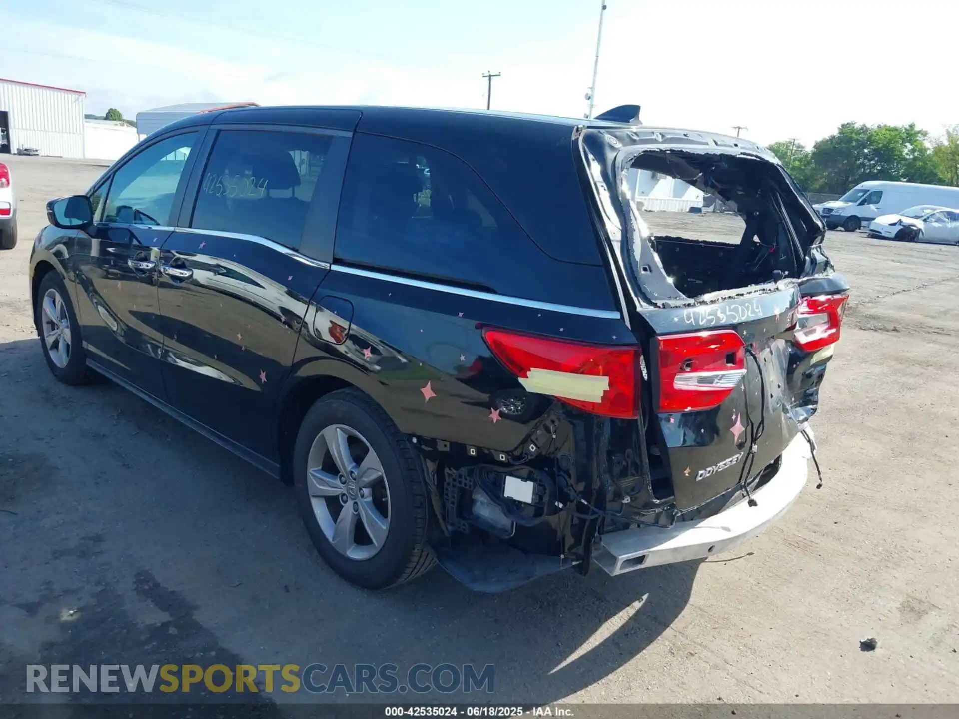 3 fotografías del automóvil dañado 5FNRL6H76KB132803 HONDA ODYSSEY 2019