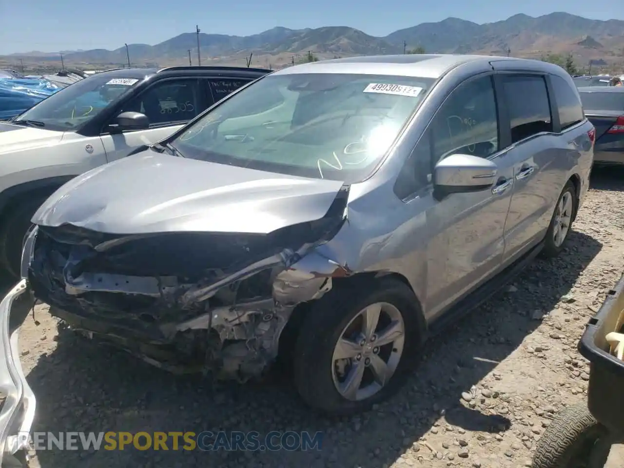 2 fotografías del automóvil dañado 5FNRL6H7XKB028539 HONDA ODYSSEY 2019