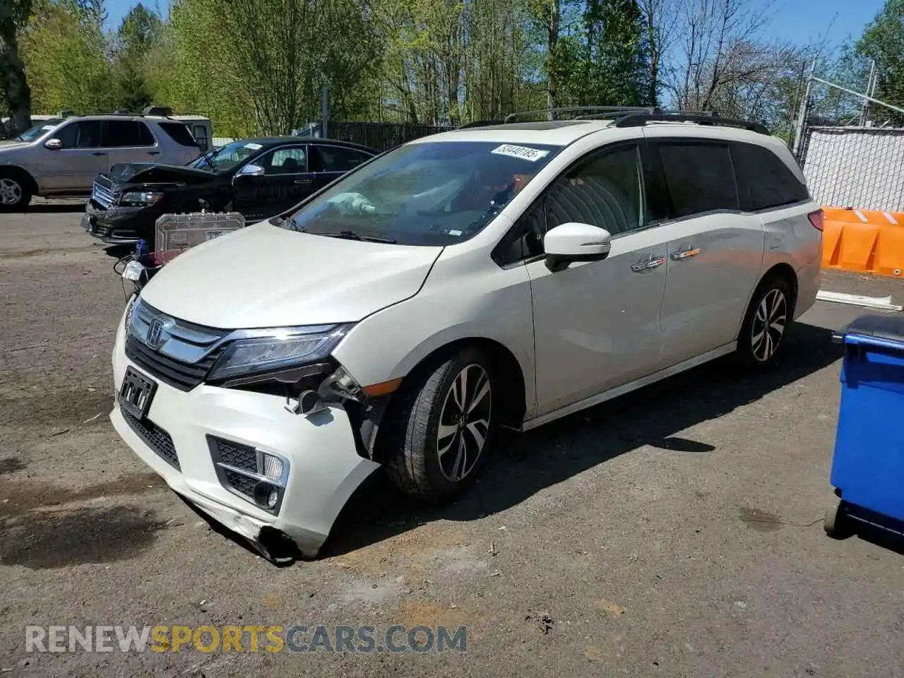 1 Photograph of a damaged car 5FNRL6H91KB109544 HONDA ODYSSEY 2019