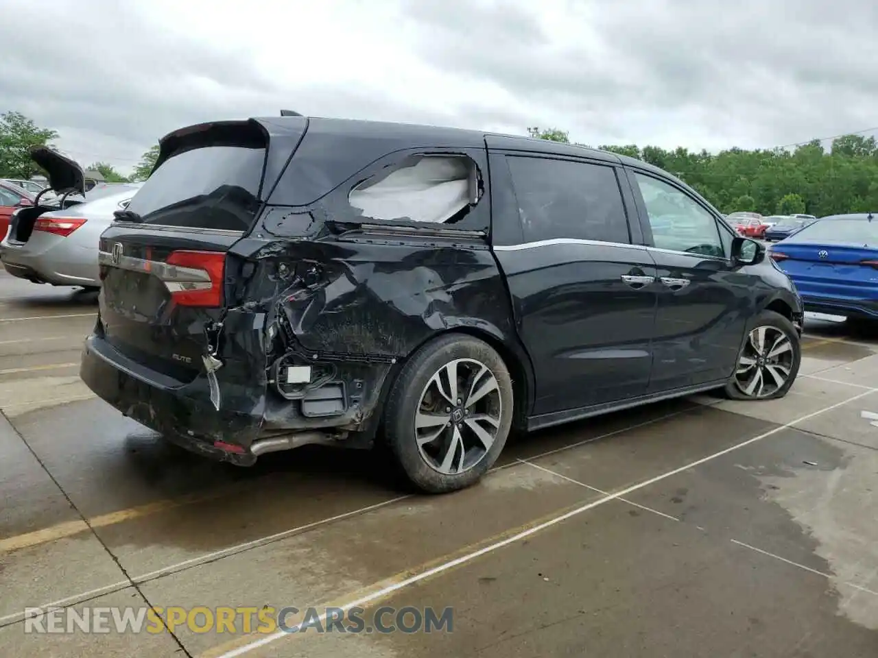 3 fotografías del automóvil dañado 5FNRL6H9XKB089956 HONDA ODYSSEY 2019
