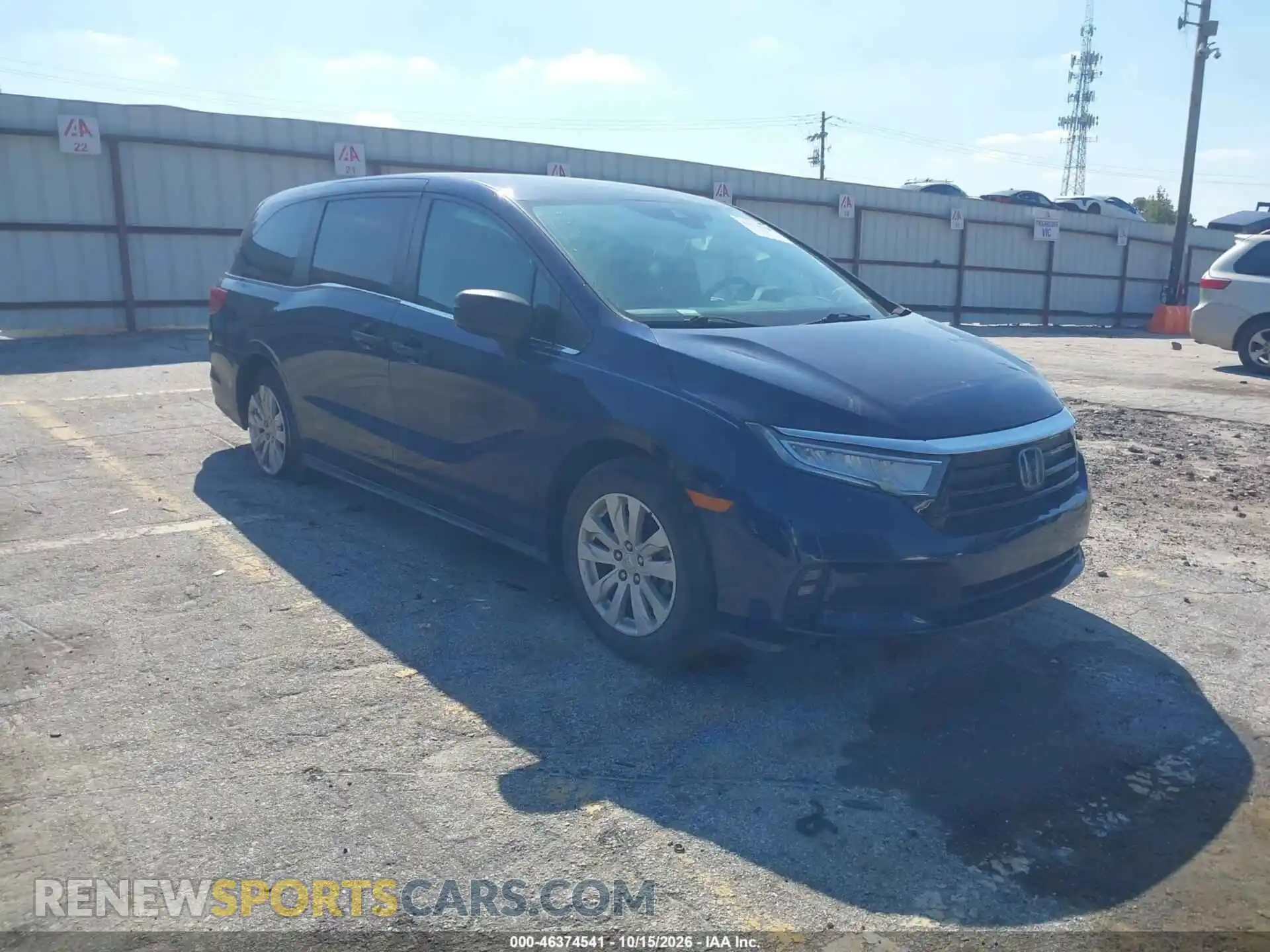 1 Photograph of a damaged car 5FNRL6H26MB043563 HONDA ODYSSEY 2021