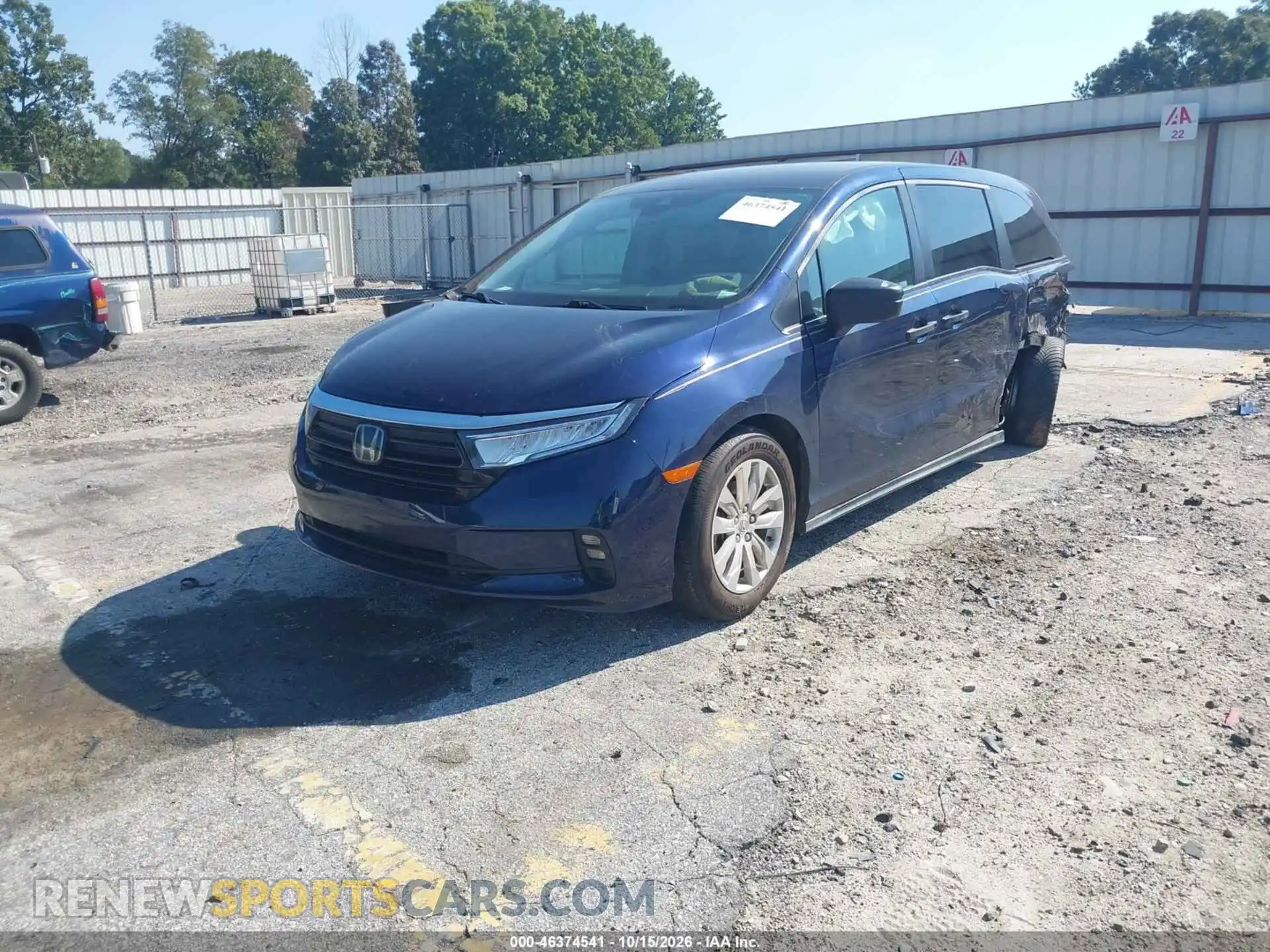 2 Photograph of a damaged car 5FNRL6H26MB043563 HONDA ODYSSEY 2021