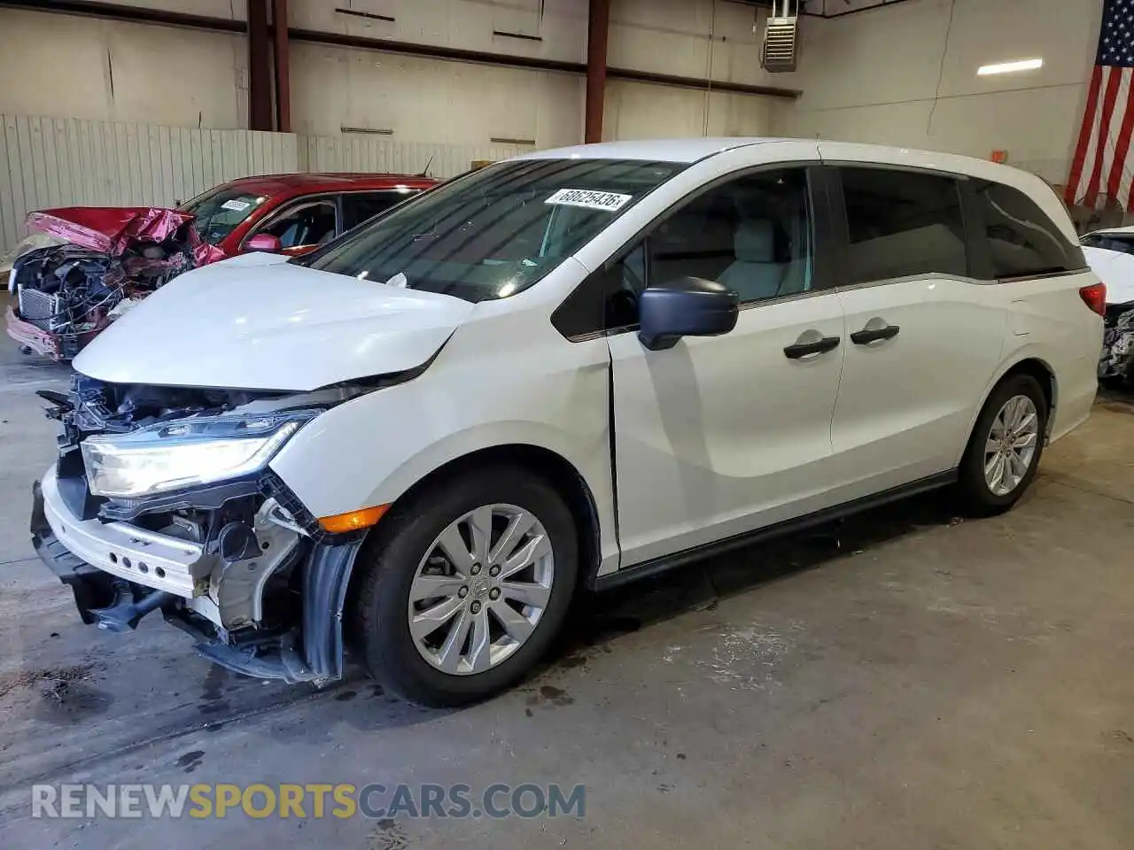 1 fotografías del automóvil dañado 5FNRL6H28MB003954 HONDA ODYSSEY 2021