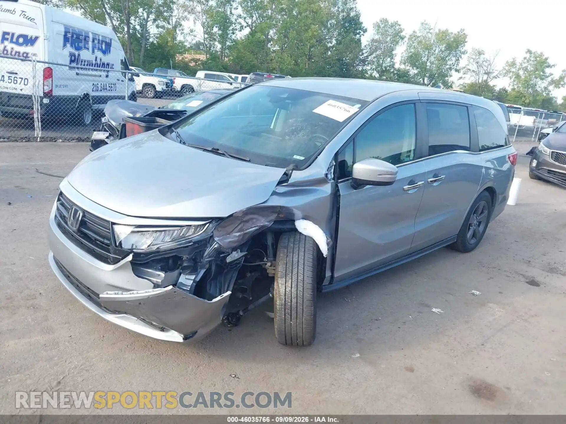 2 Photograph of a damaged car 5FNRL6H58MB033367 HONDA ODYSSEY 2021