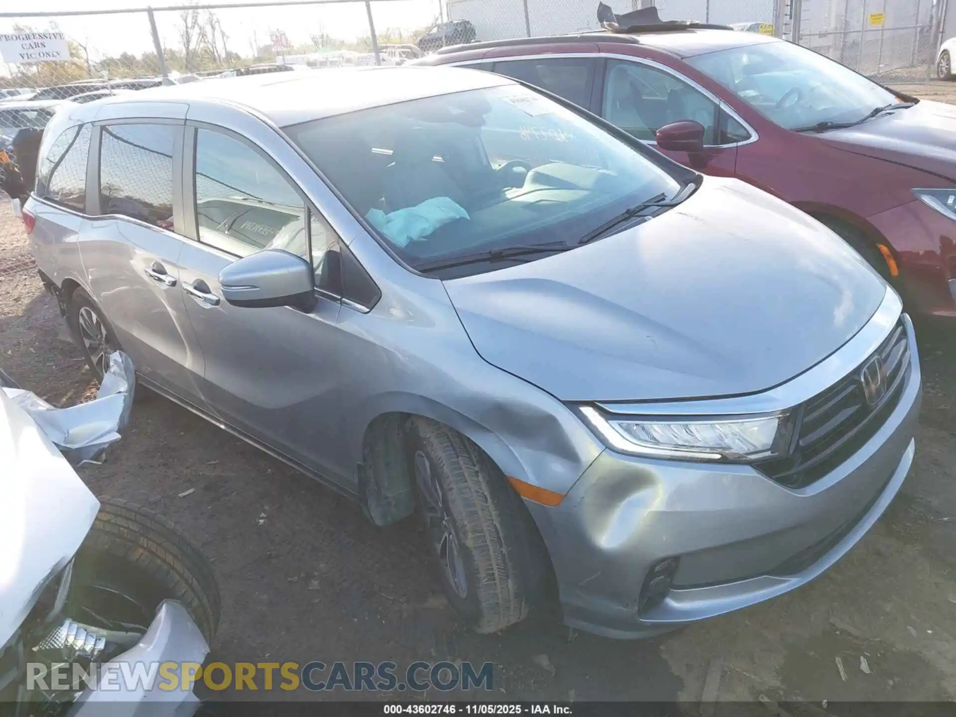 1 fotografías del automóvil dañado 5FNRL6H70MB023353 HONDA ODYSSEY 2021