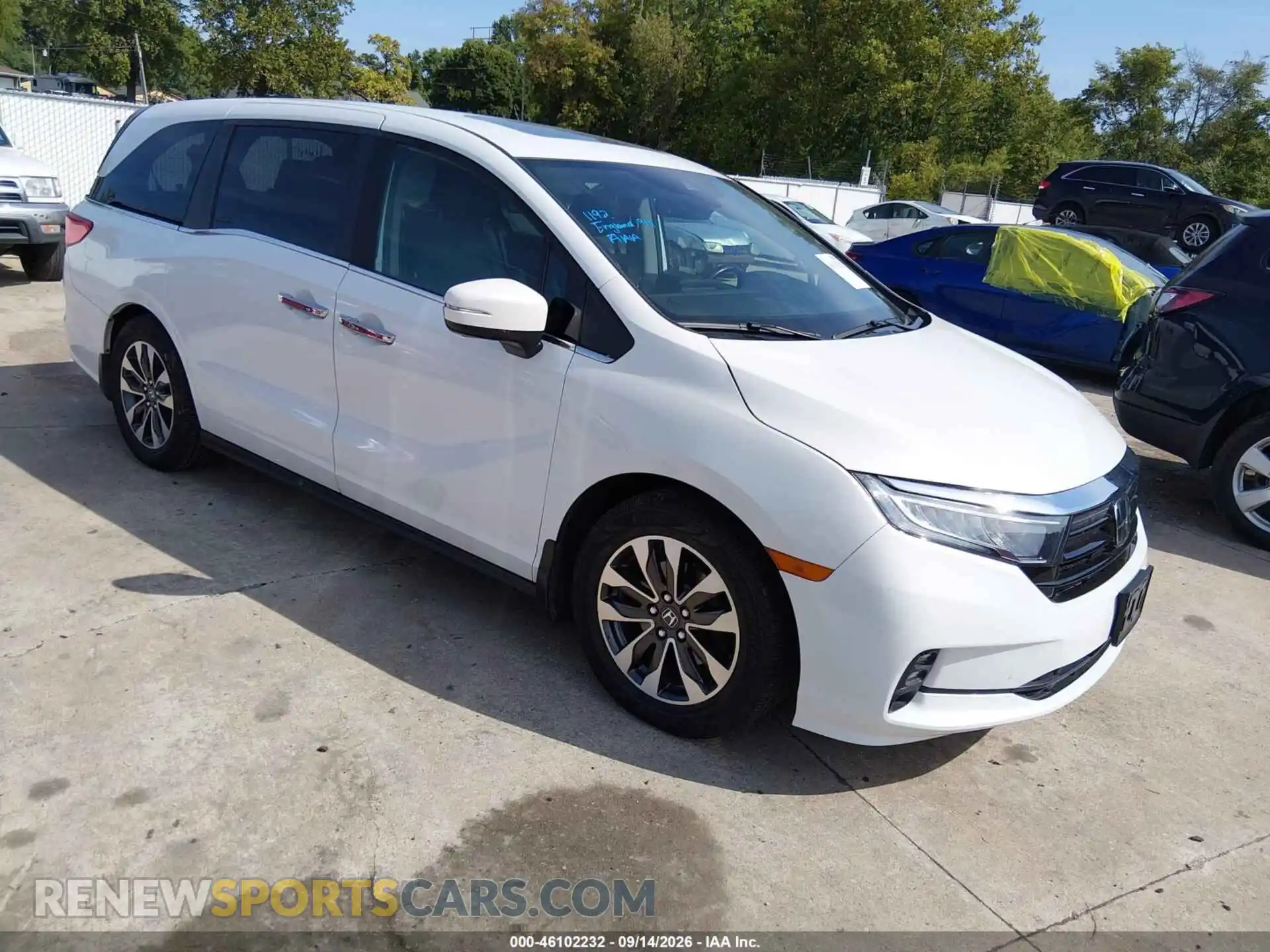 1 Photograph of a damaged car 5FNRL6H73MB040115 HONDA ODYSSEY 2021