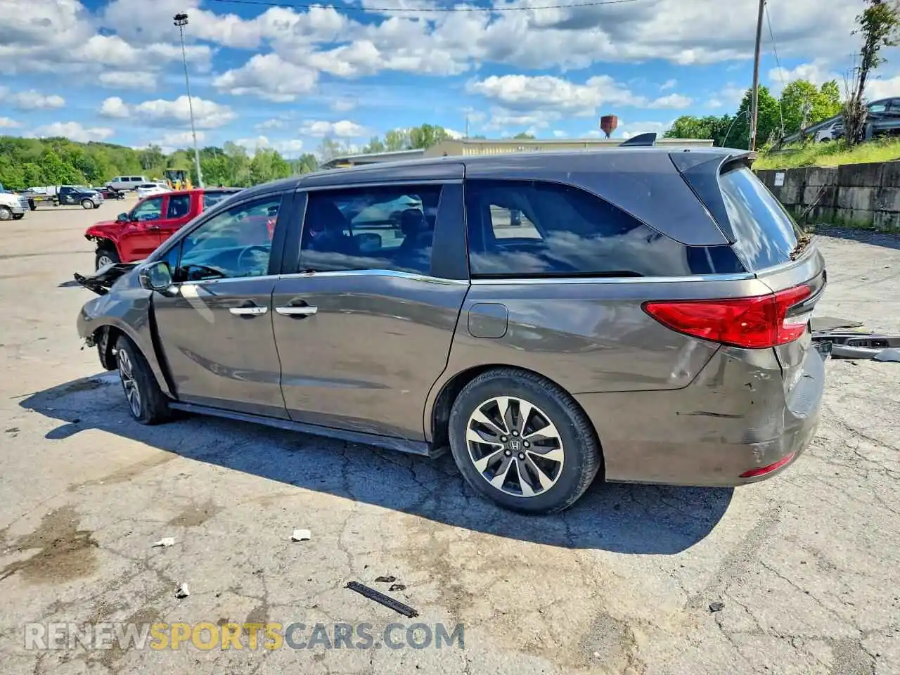 2 Фотография поврежденного автомобиля 5FNRL6H78MB038442 HONDA ODYSSEY 2021