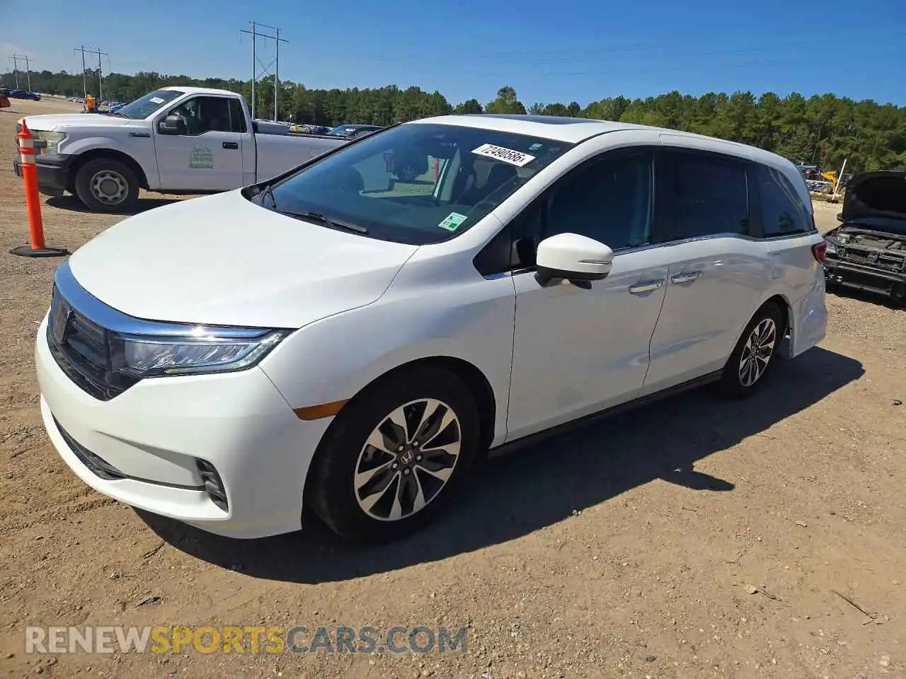 1 Photograph of a damaged car 5FNRL6H79MB026123 HONDA ODYSSEY 2021