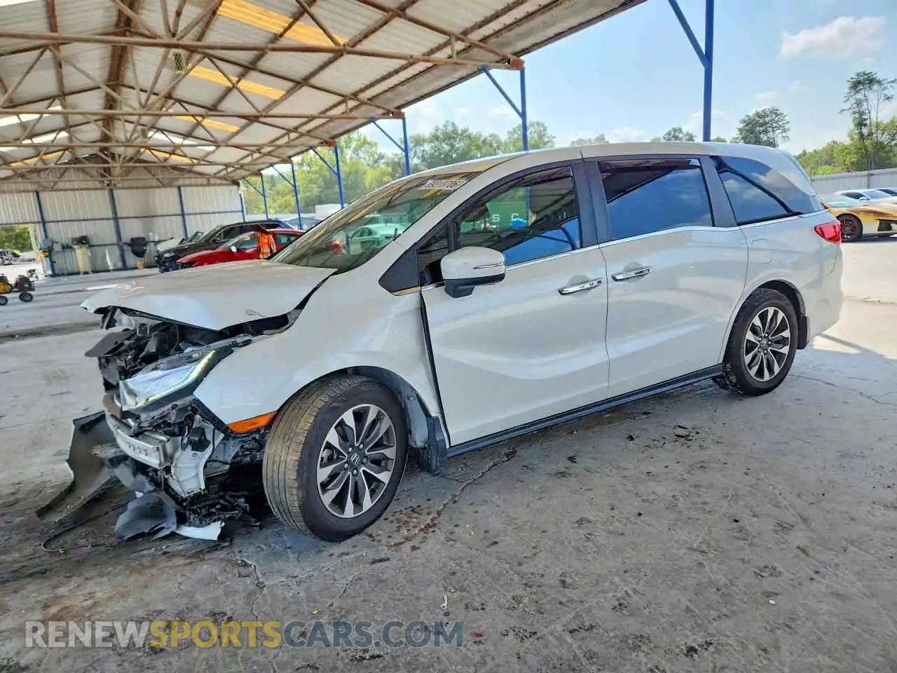 1 fotografías del automóvil dañado 5FNRL6H7XMB004437 HONDA ODYSSEY 2021