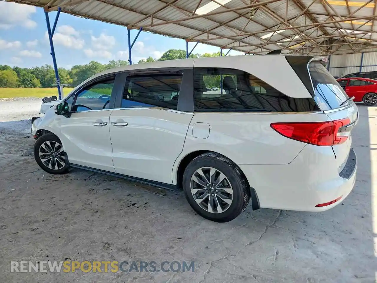 2 fotografías del automóvil dañado 5FNRL6H7XMB004437 HONDA ODYSSEY 2021