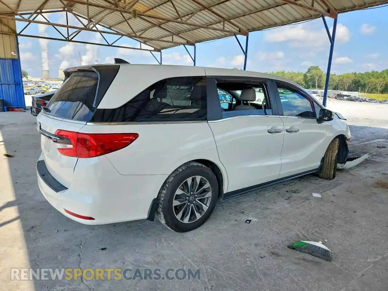 3 fotografías del automóvil dañado 5FNRL6H7XMB004437 HONDA ODYSSEY 2021