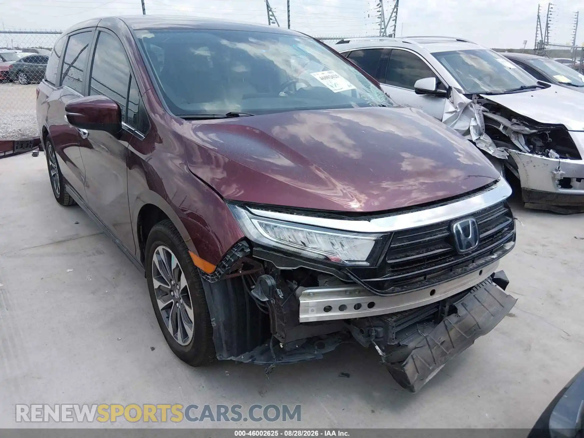 1 fotografías del automóvil dañado 5FNRL6H7XMB005149 HONDA ODYSSEY 2021
