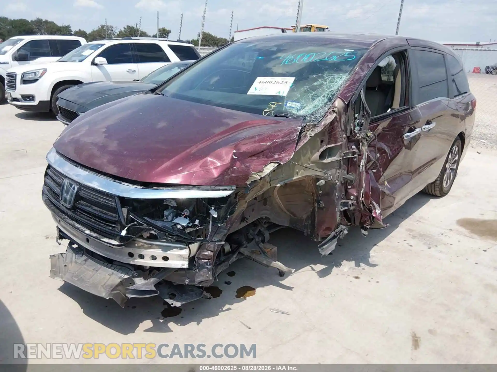 2 fotografías del automóvil dañado 5FNRL6H7XMB005149 HONDA ODYSSEY 2021