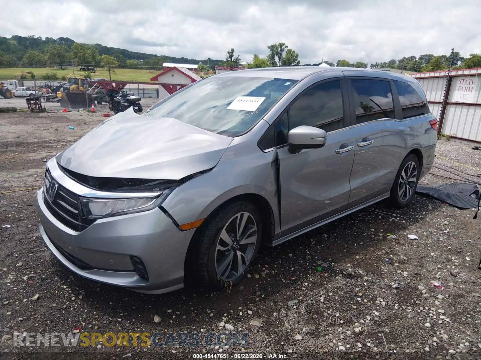 2 Photograph of a damaged car 5FNRL6H83MB010914 HONDA ODYSSEY 2021