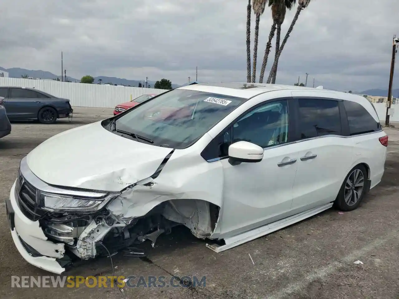 1 Photograph of a damaged car 5FNRL6H85MB038603 HONDA ODYSSEY 2021