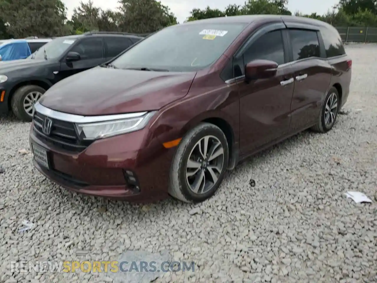 1 fotografías del automóvil dañado 5FNRL6H87MB003366 HONDA ODYSSEY 2021