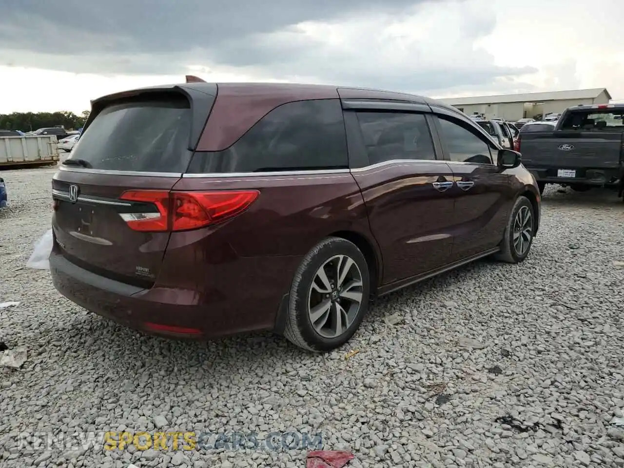 3 fotografías del automóvil dañado 5FNRL6H87MB003366 HONDA ODYSSEY 2021