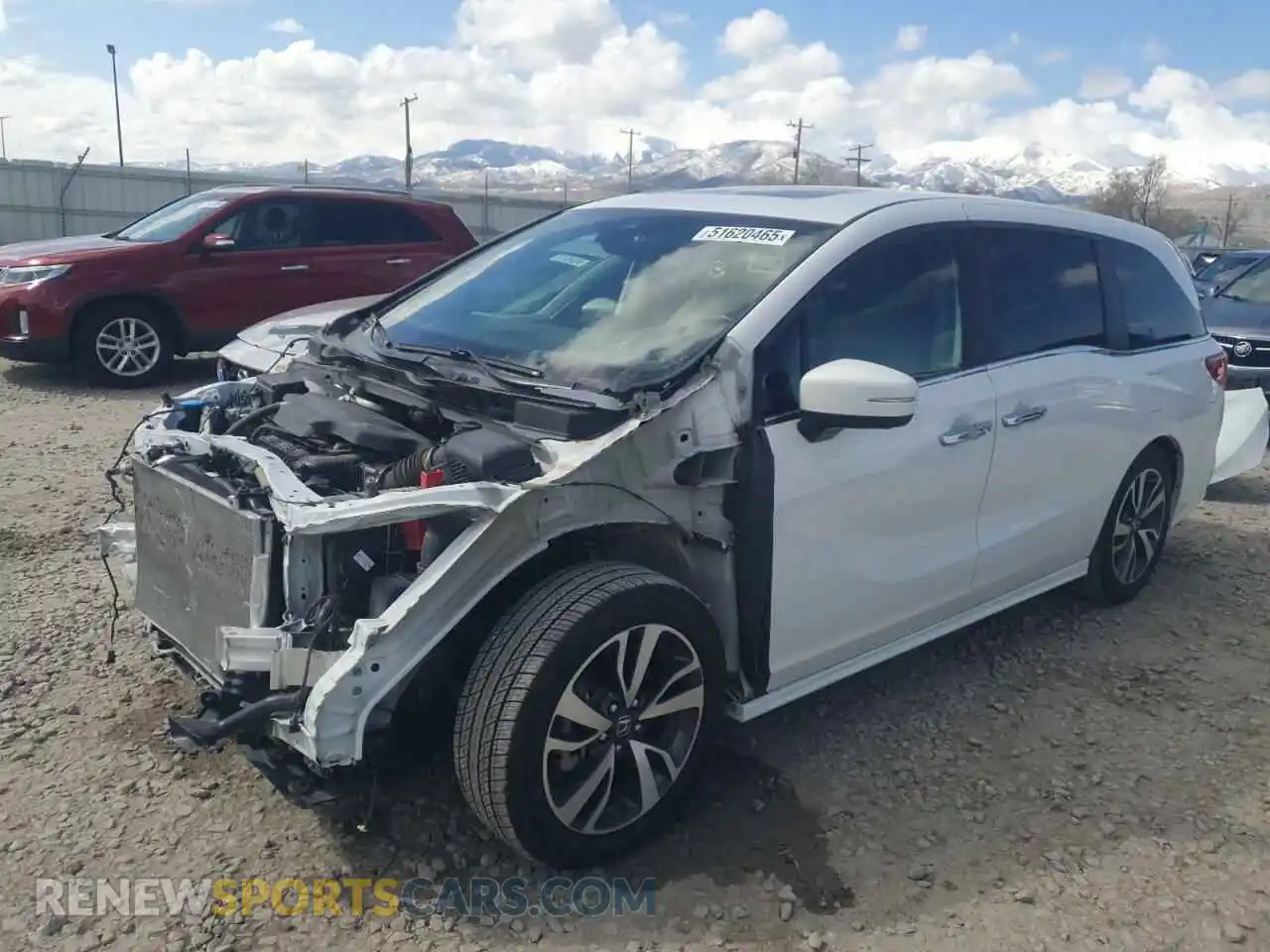 1 Photograph of a damaged car 5FNRL6H87MB016571 HONDA ODYSSEY 2021