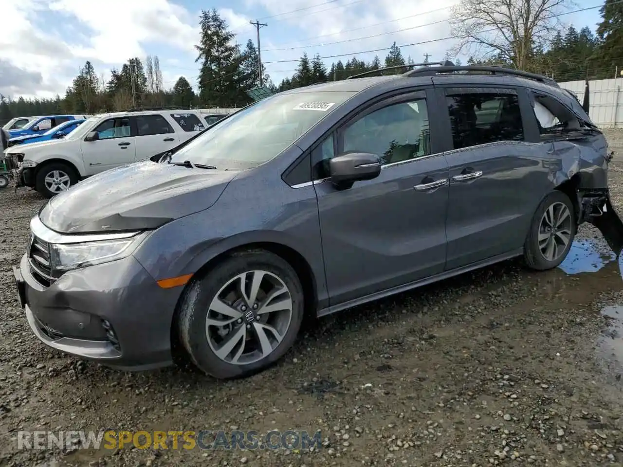 1 Photograph of a damaged car 5FNRL6H87MB033970 HONDA ODYSSEY 2021