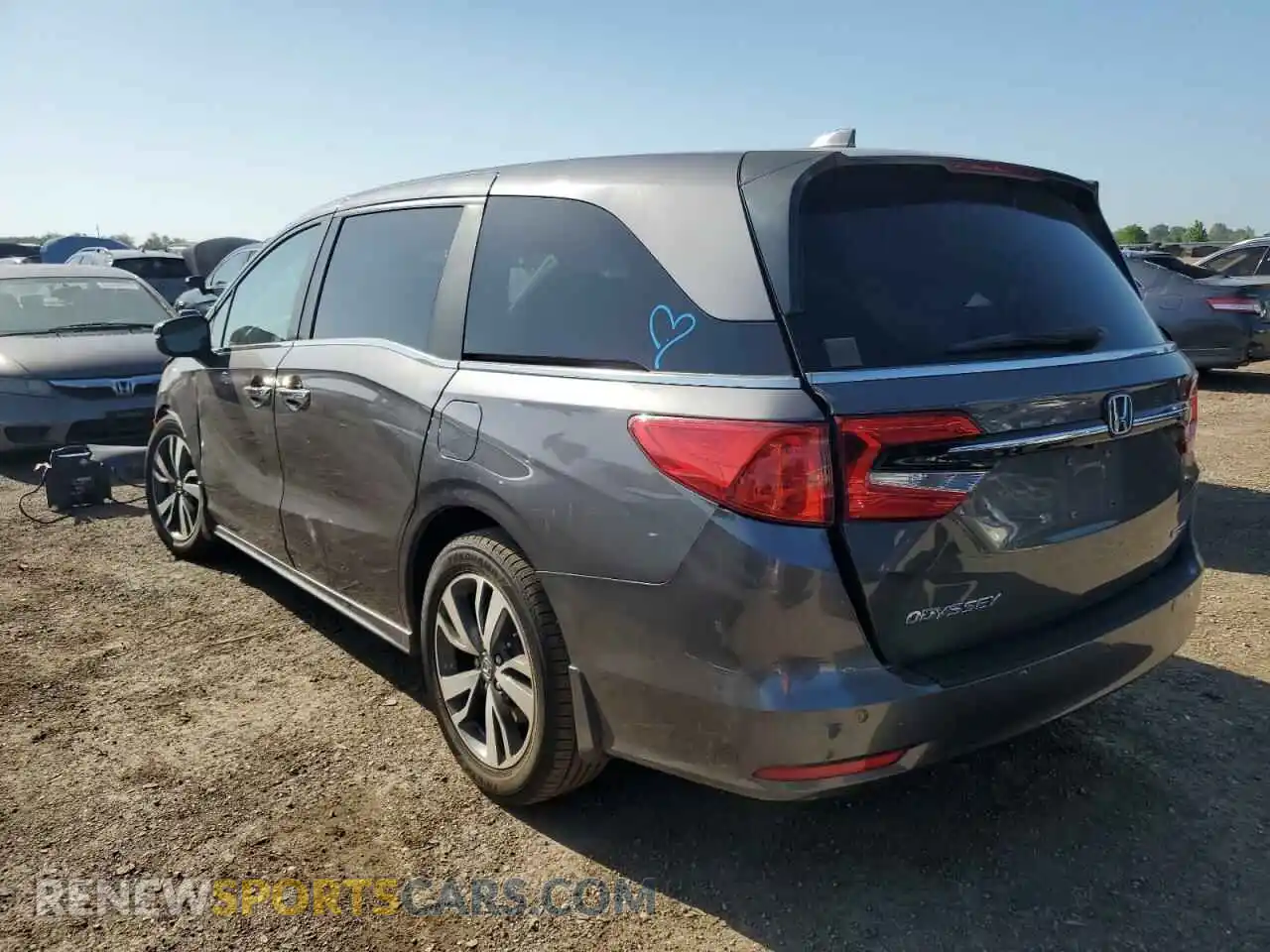 2 Photograph of a damaged car 5FNRL6H8XMB030397 HONDA ODYSSEY 2021