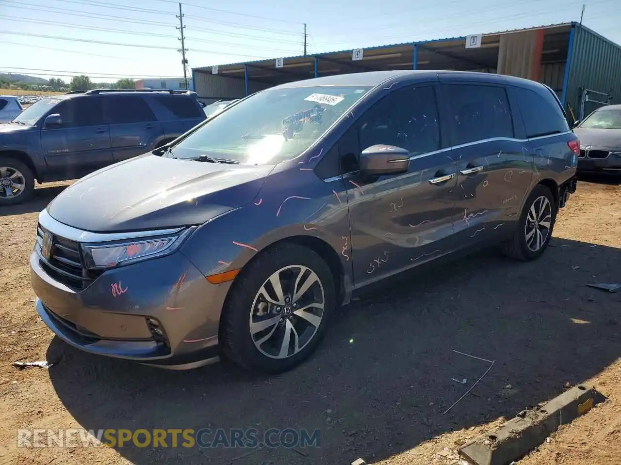 1 Photograph of a damaged car 5FNRL6H8XMB033963 HONDA ODYSSEY 2021