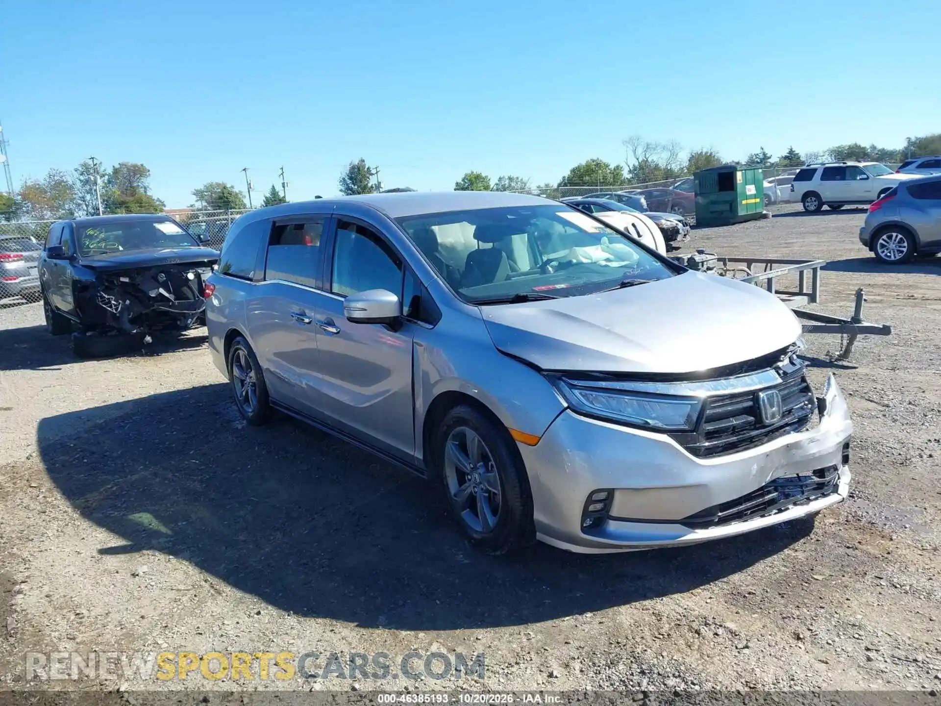 1 fotografías del automóvil dañado 5FNRL6H54NB009441 HONDA ODYSSEY 2022