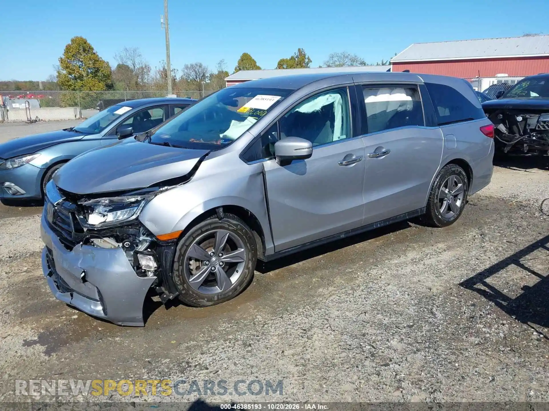 2 fotografías del automóvil dañado 5FNRL6H54NB009441 HONDA ODYSSEY 2022