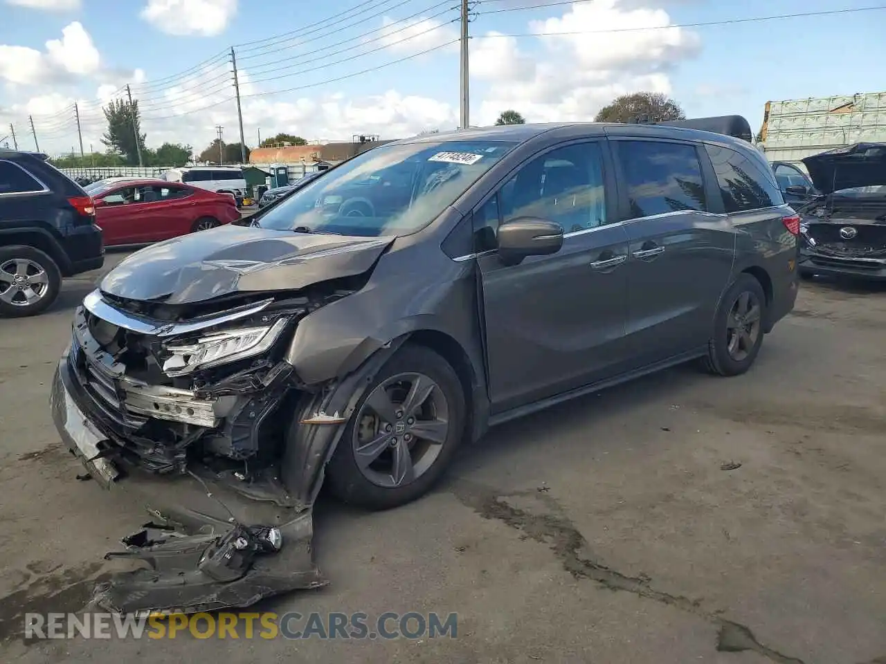 1 Photograph of a damaged car 5FNRL6H55NB033506 HONDA ODYSSEY 2022