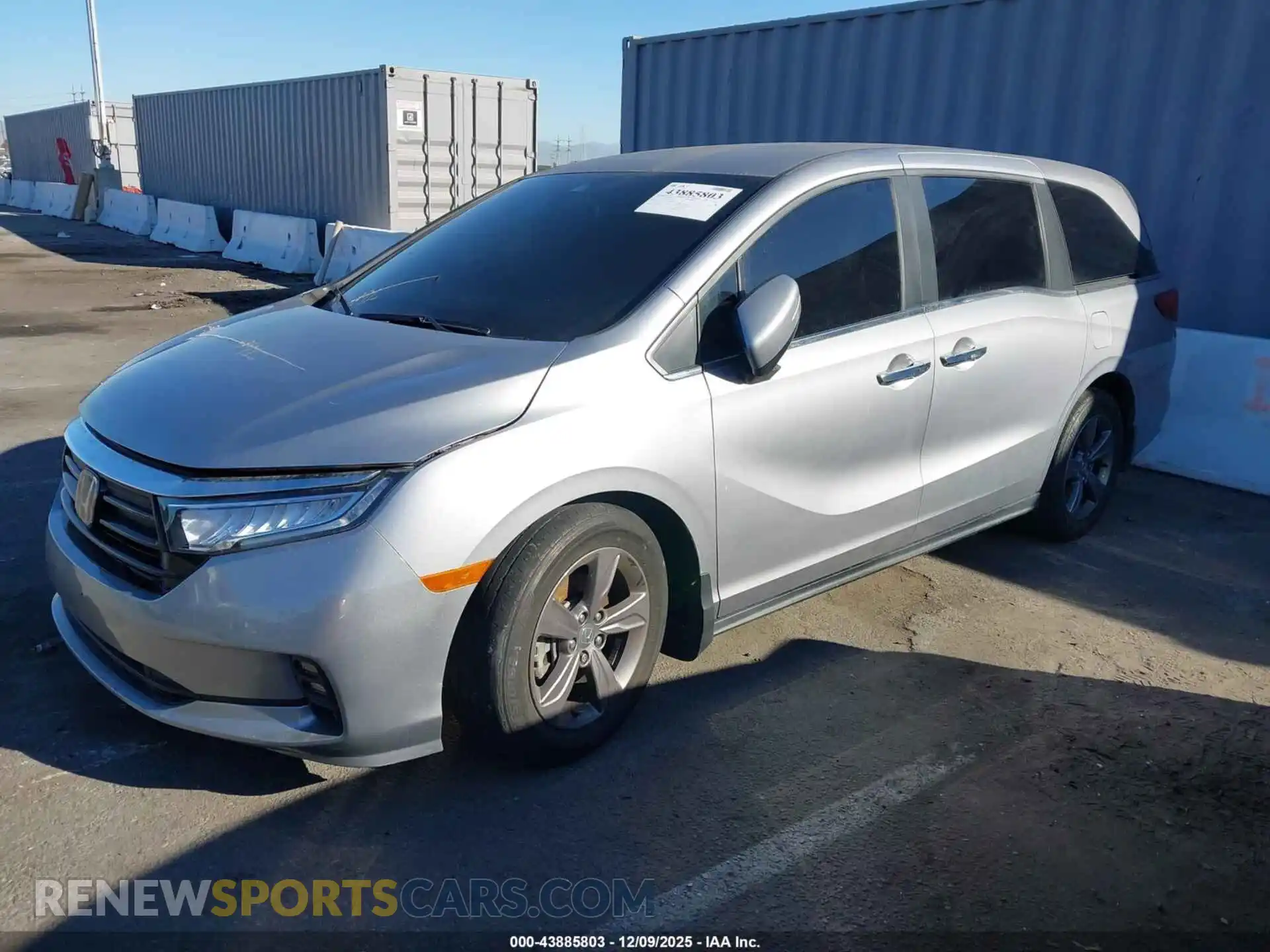 2 Photograph of a damaged car 5FNRL6H57NB009448 HONDA ODYSSEY 2022