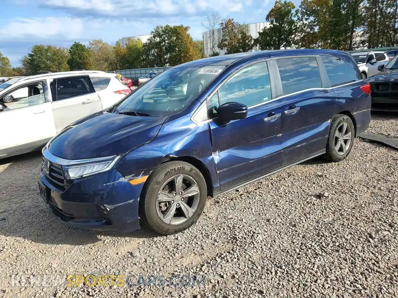 1 Photograph of a damaged car 5FNRL6H57NB035211 HONDA ODYSSEY 2022