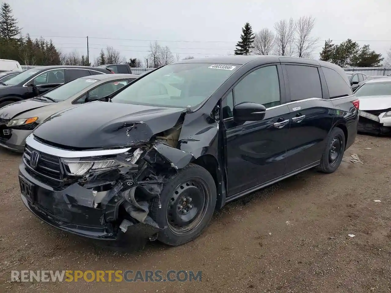 1 Photograph of a damaged car 5FNRL6H64NB500388 HONDA ODYSSEY 2022