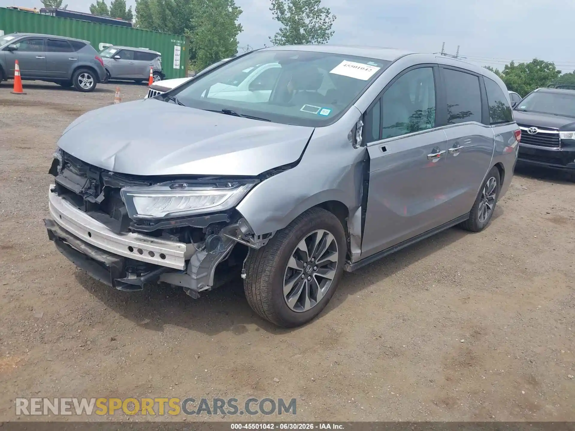 2 Фотография поврежденного автомобиля 5FNRL6H70NB064552 HONDA ODYSSEY 2022