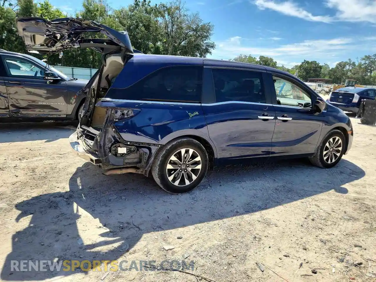 3 Фотография поврежденного автомобиля 5FNRL6H74NB062691 HONDA ODYSSEY 2022
