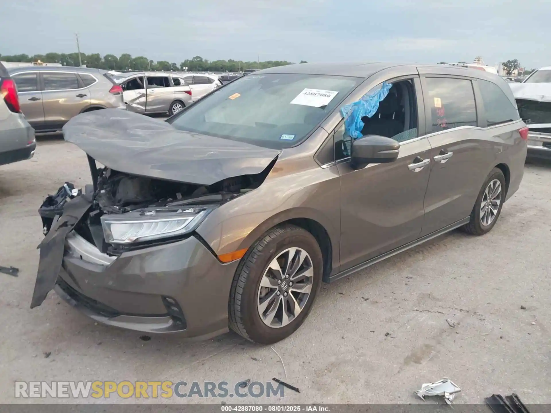 2 fotografías del automóvil dañado 5FNRL6H75NB034852 HONDA ODYSSEY 2022