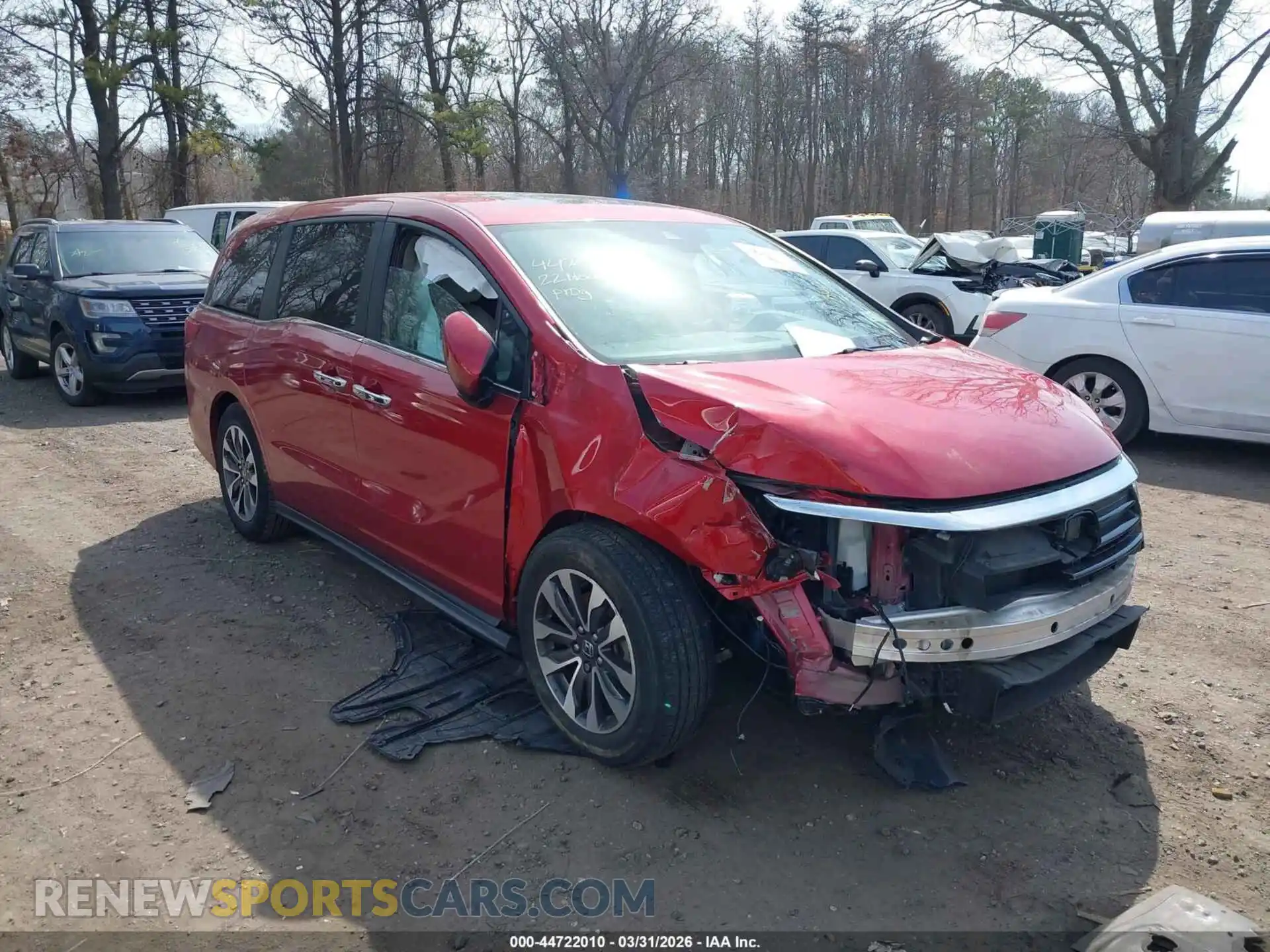 1 Photograph of a damaged car 5FNRL6H75NB036309 HONDA ODYSSEY 2022