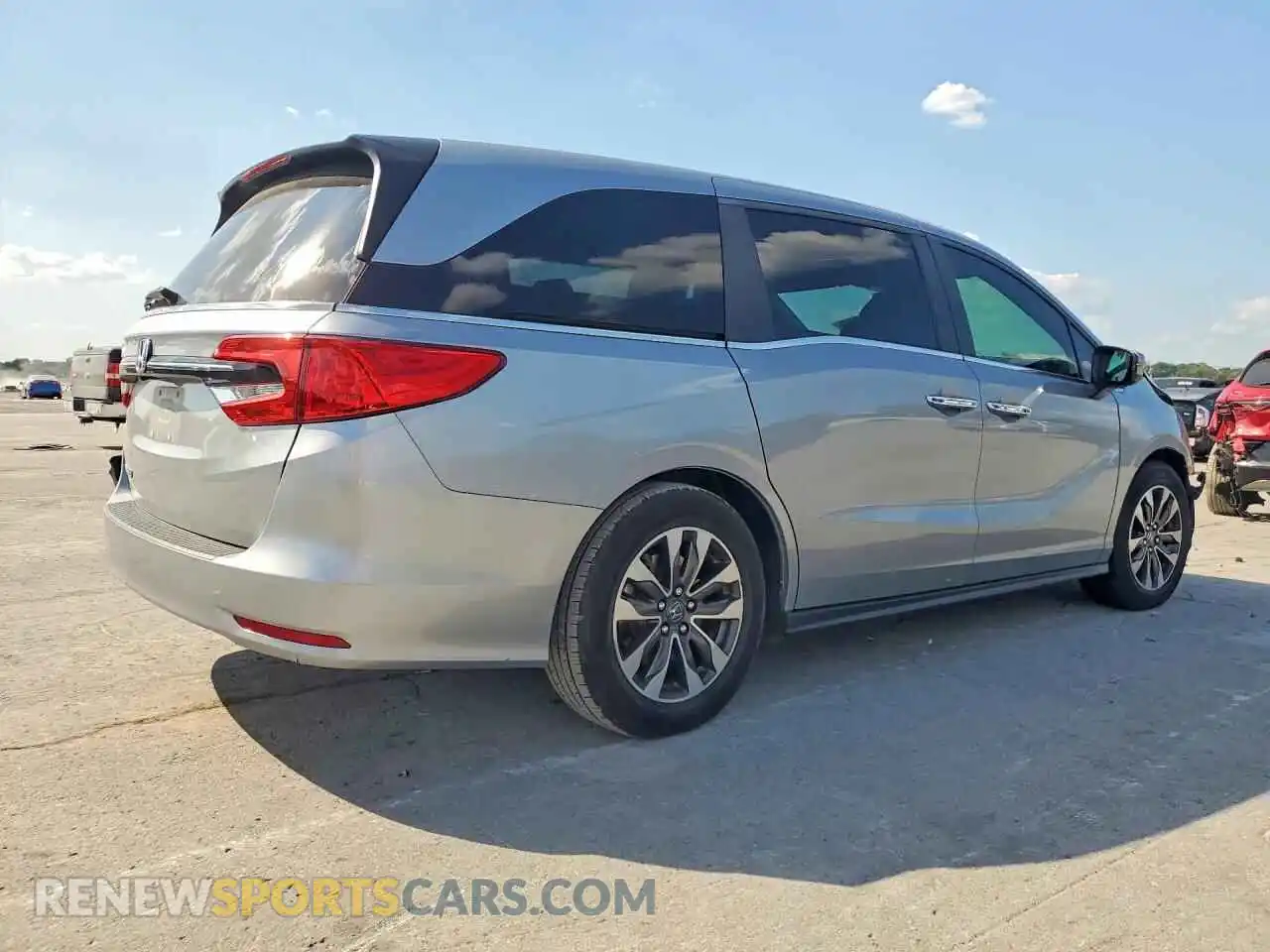 3 fotografías del automóvil dañado 5FNRL6H76NB001911 HONDA ODYSSEY 2022