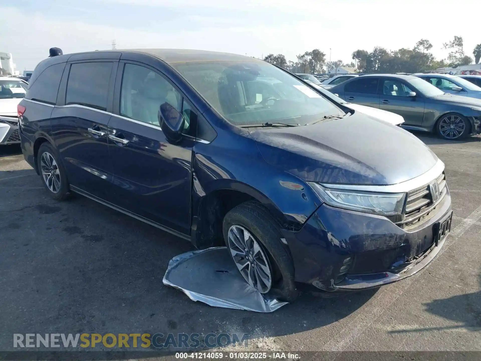 1 Photograph of a damaged car 5FNRL6H77NB013825 HONDA ODYSSEY 2022