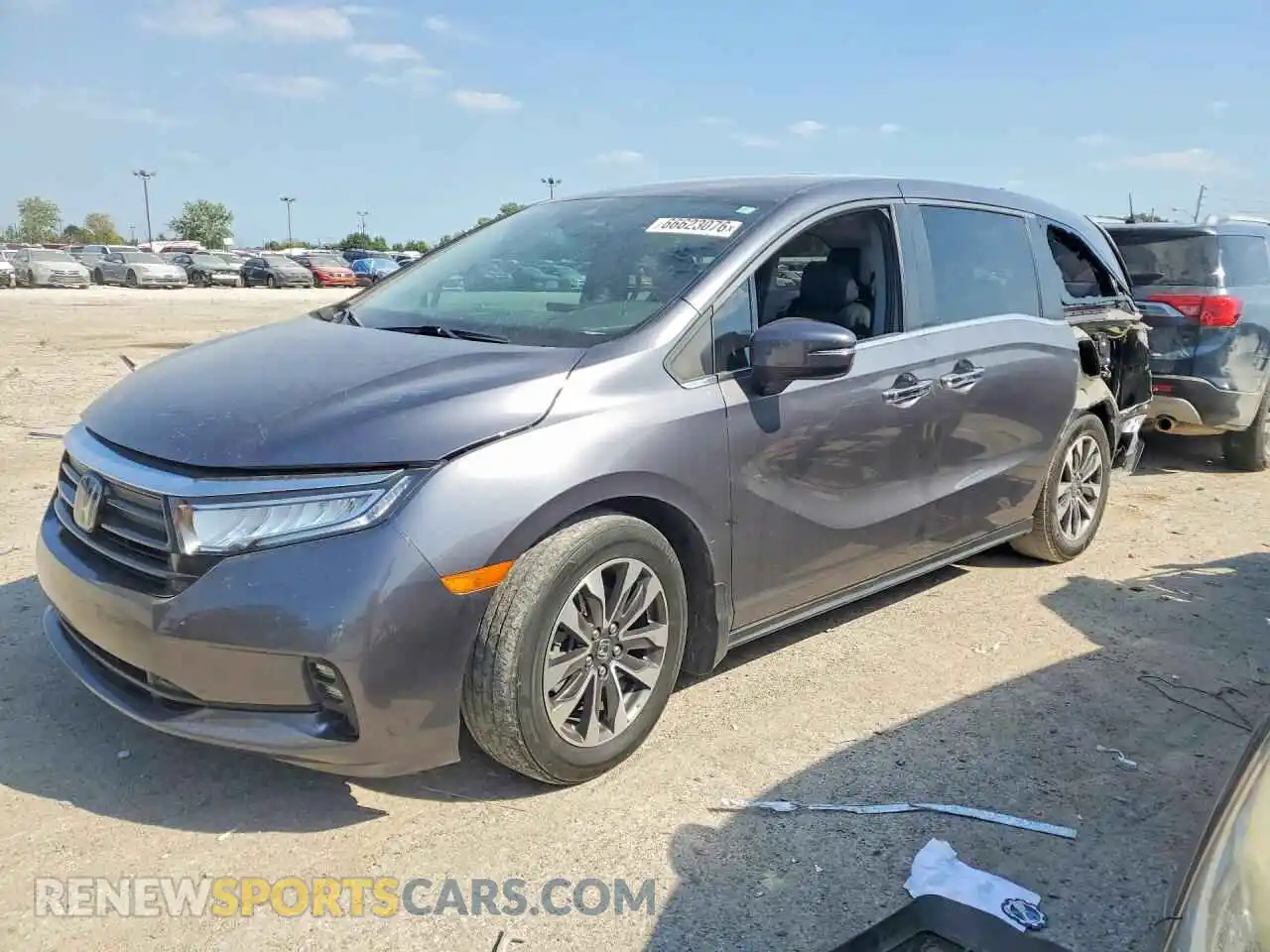 1 fotografías del automóvil dañado 5FNRL6H78NB043061 HONDA ODYSSEY 2022
