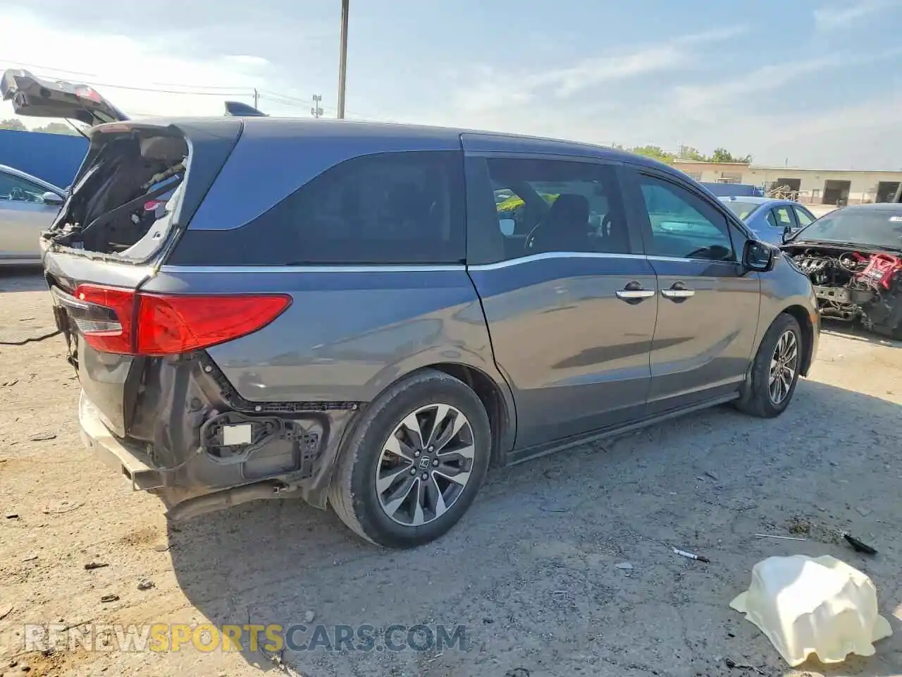 3 fotografías del automóvil dañado 5FNRL6H78NB043061 HONDA ODYSSEY 2022